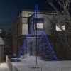 Christmas Tree with Metal Post 1400 LEDs Blue 16.4'