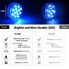4x Waterproof Underwater Led Lights w/Remote for Swimming Pool Fountain Hot tube