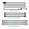 4x50CM USB 5V RGB LED Strip Background Light Remote kit for TV Computer Lamp