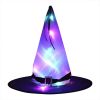 8PCS Halloween Hanging Lighted Glowing LED Witch Hats for Indoor Outdoor Tree Yard Garden Porch