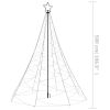 Christmas Tree with Metal Post 1400 LEDs Blue 16.4'