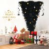 Upside Down 7 Feet Halloween Tree with 400 Purple LED Lights