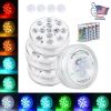 4x Waterproof Underwater Led Lights w/Remote for Swimming Pool Fountain Hot tube