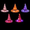 8PCS Halloween Hanging Lighted Glowing LED Witch Hats for Indoor Outdoor Tree Yard Garden Porch