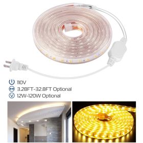 6.56ft/2m LED Strip Light 110V IP65 Waterproof 2500LM Dimmable Rope Light SMD 5050 6000K Cold White Warm (Light Color: Warm)