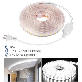 6.56ft/2m LED Strip Light 110V IP65 Waterproof 2500LM Dimmable Rope Light SMD 5050 6000K Cold White Warm (Light Color: Cold)