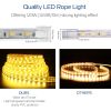 32.8ft/10m LED Strip Light 110V IP65 Waterproof 2500LM Dimmable Rope Light SMD 5050 6000K Cold White Warm