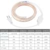 3.28ft/1m LED Strip Light 110V IP65 Waterproof 2500LM Dimmable Rope Light SMD 5050 6000K Cold White Warm