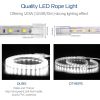 3.28ft/1m LED Strip Light 110V IP65 Waterproof 2500LM Dimmable Rope Light SMD 5050 6000K Cold White Warm